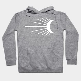 Abstract Moon print Hoodie